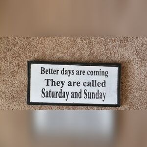 Primitive wooden sign